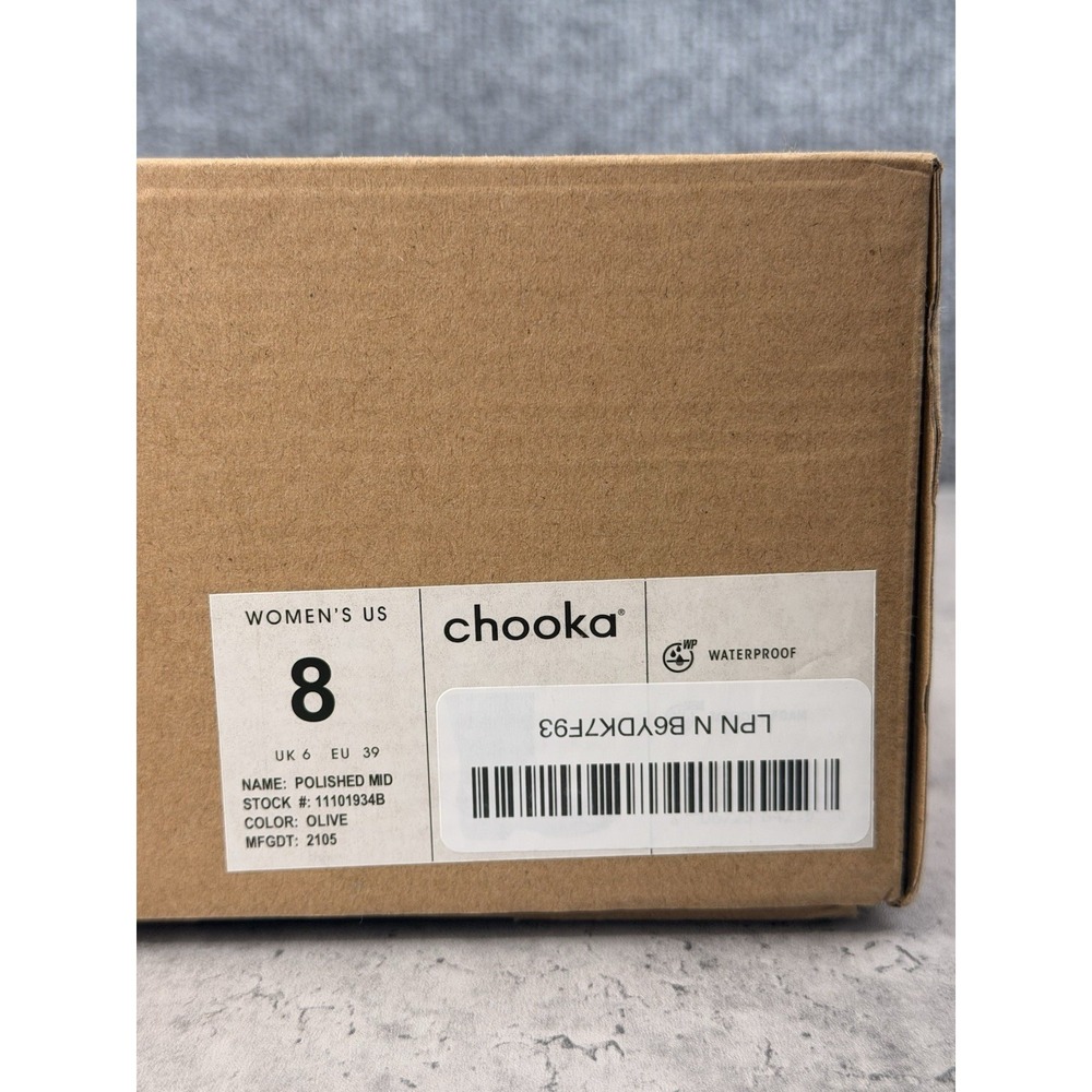 Chooka Polished Mid Green Rain Boots Waterproof Women's Size 8 New - Picture 5 of 6